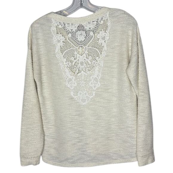 Knox Rose Cream V-Neck Sweater. Size Small. - Picture 2 of 6